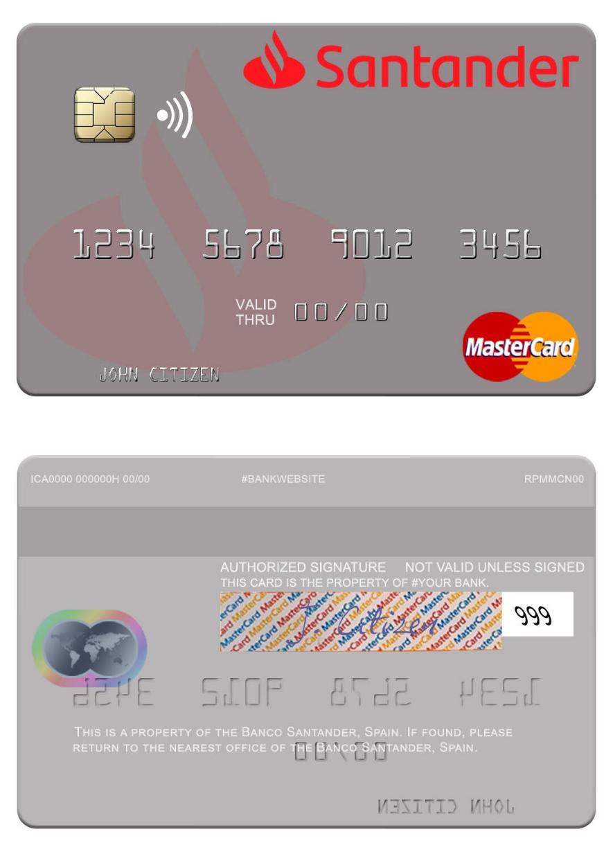 Spain Banco Santander mastercard